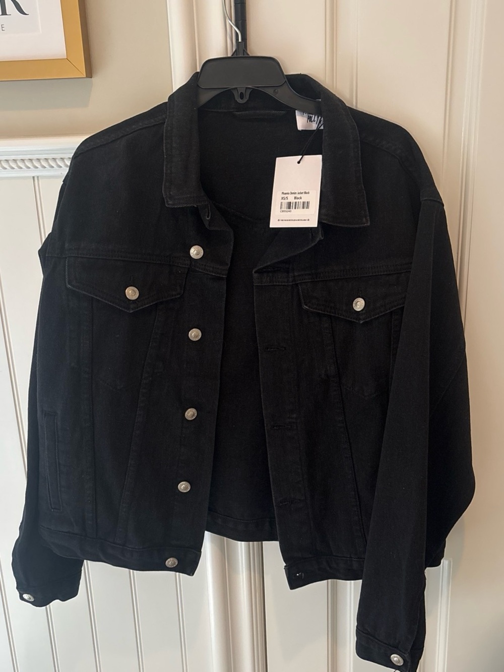 Black denim jacket